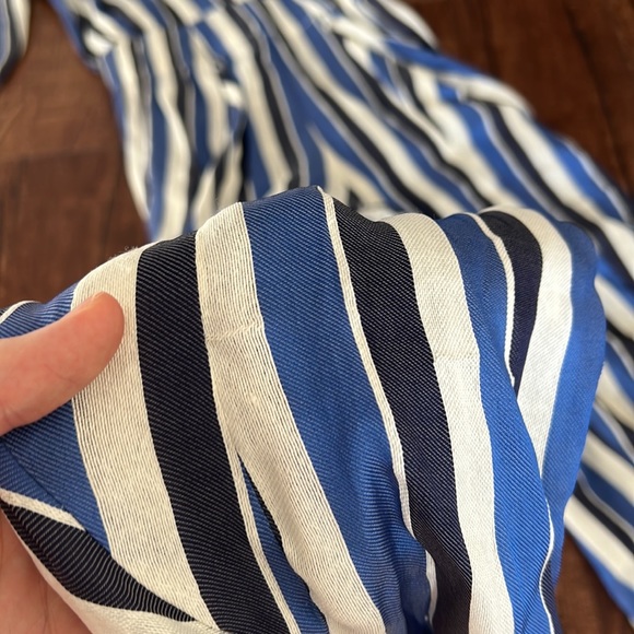 Worn once Zero + Maria Cornejo made in New York USA striped blue jumpsuit size 2 - Picture 3 of 9